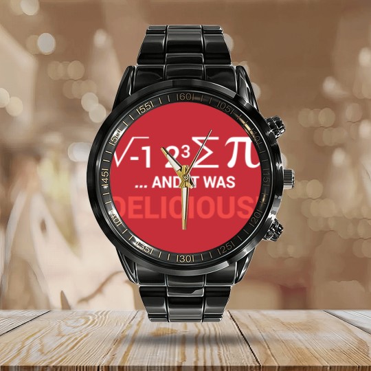 Discover I Ate Some Pie Math - Math - Calendar Steel Band Watch