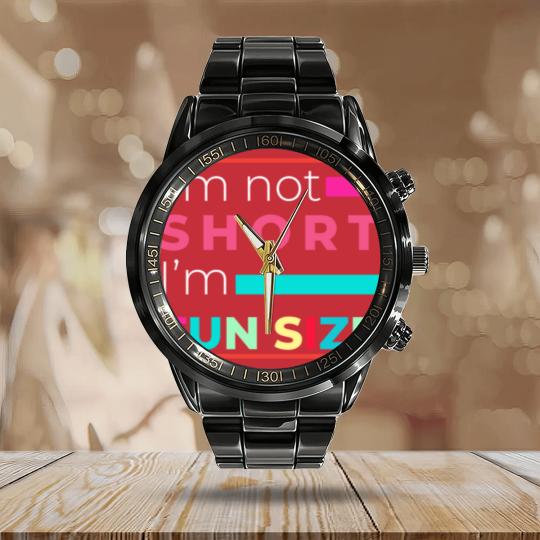 Discover I'm Not Short I'm Fun Size Funny for small people Calendar Steel Band Watch