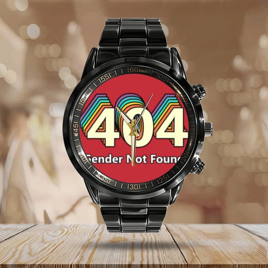 Discover Error 404 Gender Not Found T Calendar Steel Band Watch