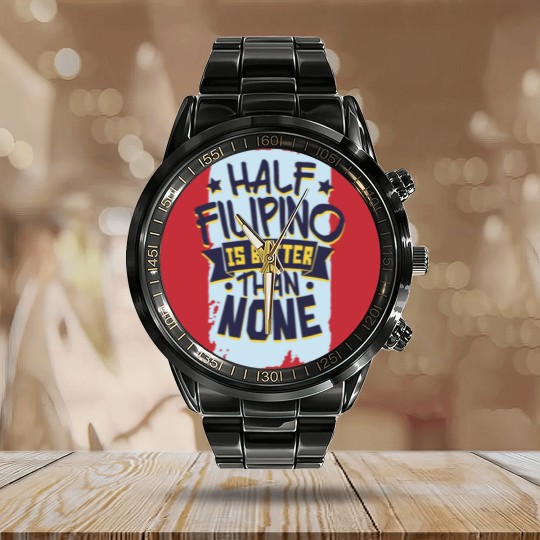 Discover Half Filipino Philippines Calendar Steel Band Watch