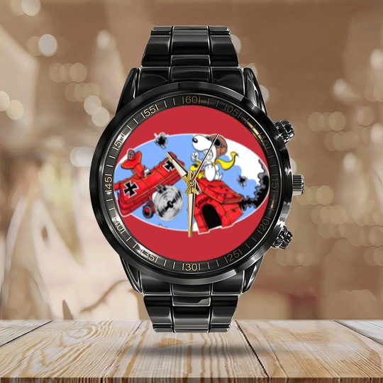 Discover Battling the Red Baron - Cuddleswithcats - Calendar Steel Band Watch