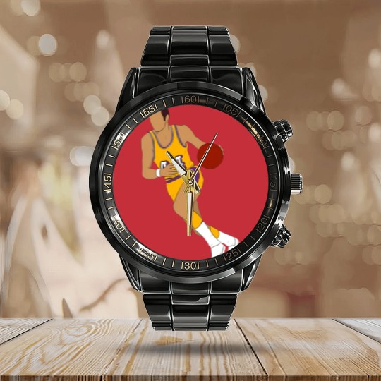 Discover The Logo - Jerry West - Calendar Steel Band Watch