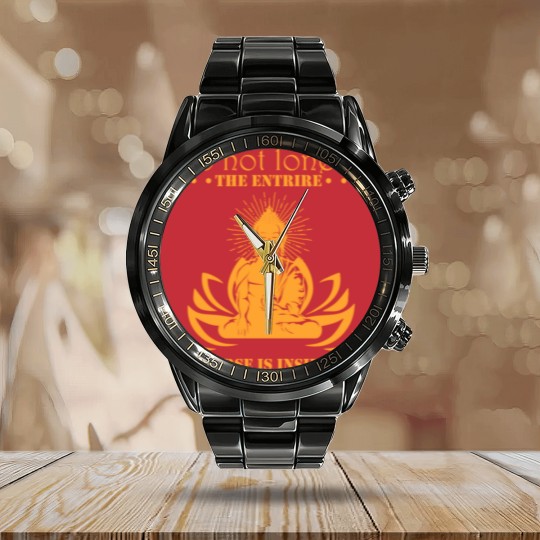 Discover Meditate Buddha Calendar Steel Band Watch Calendar Steel Band Watch