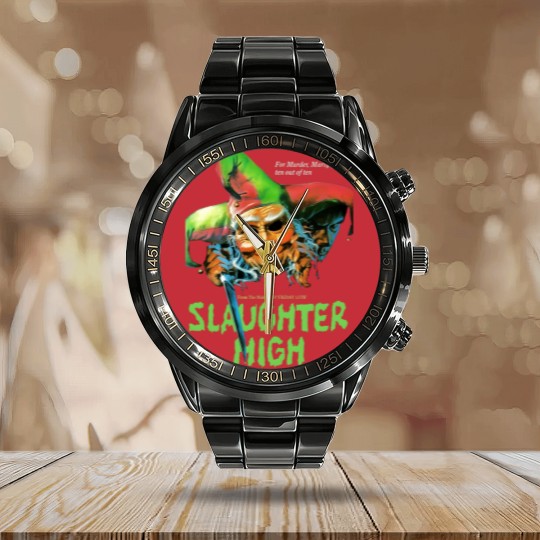 Discover Slaughter High Large Horror Movie Calendar Steel Band Watch