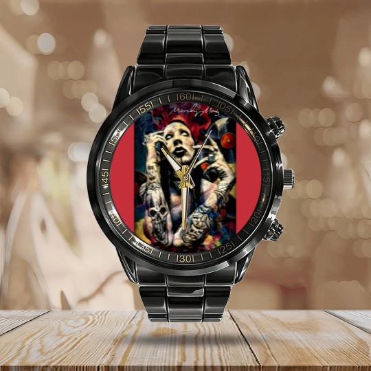 Discover Marilyn Manson Calendar Steel Band Watch