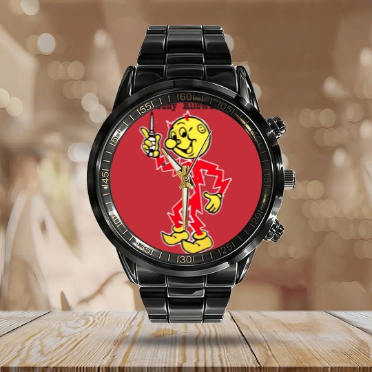 Discover vintage reddy kilowatt - Electricity - Calendar Steel Band Watch