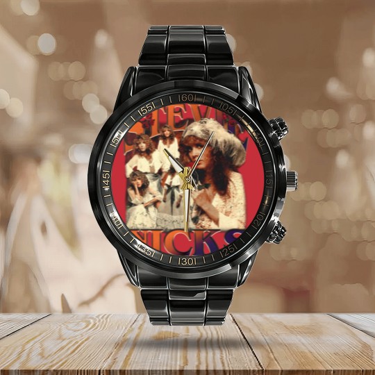 Discover Stevie Nicks Vintage Calendar Steel Band Watch, Fleetwood Mac Graphic Tees, Stevie Nicks 90s Graphic Calendar Steel Band Watch