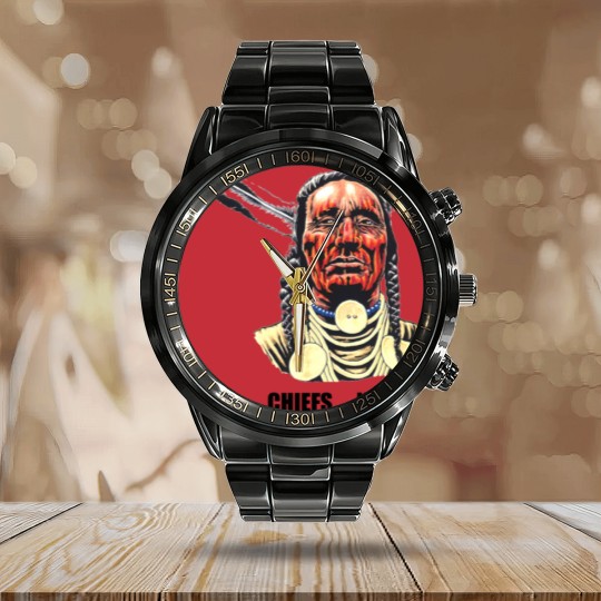 Discover Chiefs - Chiefs Nation - Calendar Steel Band Watch