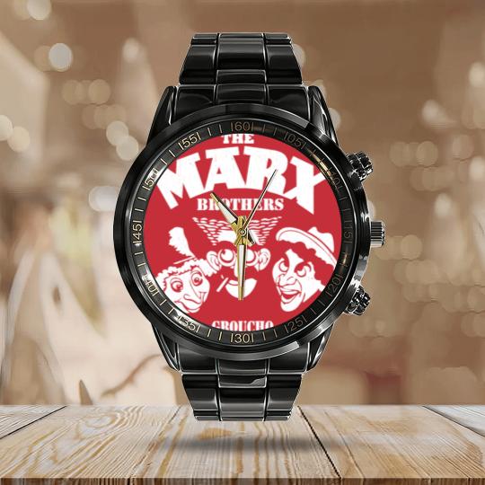 Discover The Marx Brothers fan - Harpo, Grouchom, Chico Calendar Steel Band Watch