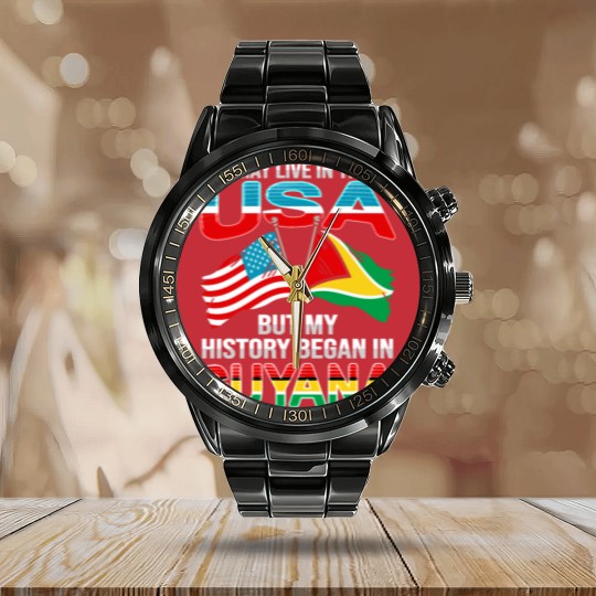 Discover Guyana Design for proud guyanese Calendar Steel Band Watch