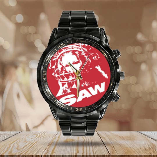 Discover SAW Horror Vintage Dope - Saw - Calendar Steel Band Watch