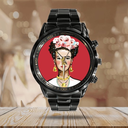 Discover Frida Kahlo Gold Earrings Museum Art Calendar Steel Band Watch