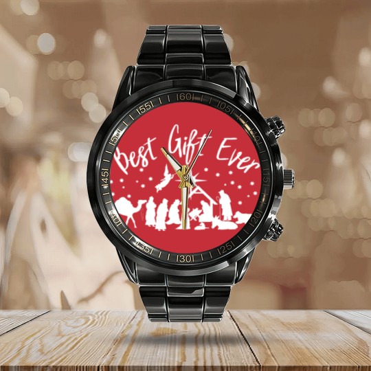 Discover Best Gift Ever Jesus Was Born Christianity Calendar Steel Band Watch