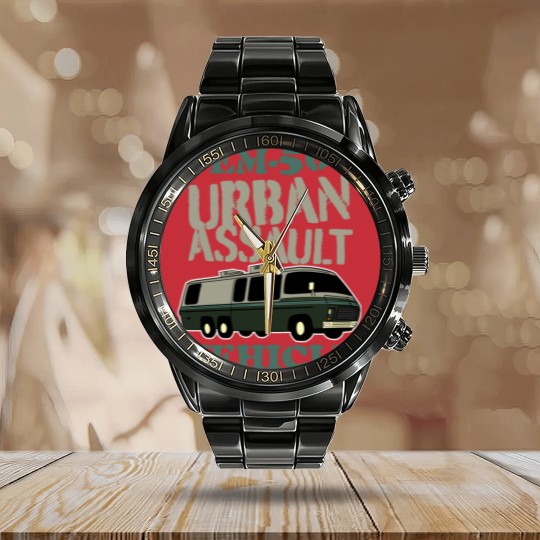 Discover The EM-50 Urban Assault Vehicle - Stripes - Calendar Steel Band Watch