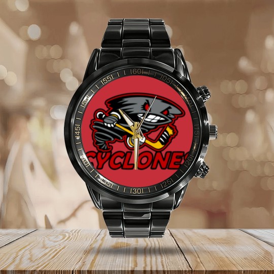 Discover Cyclones Hockey Logo - Cyclones Hockey - Calendar Steel Band Watch