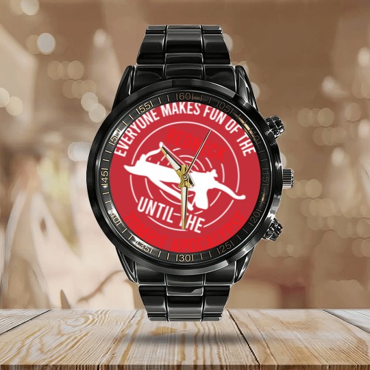 Discover Zombie Calendar Steel Band Watch "Everyone Makes Fun Of The Redneck Calendar Steel Band Watch