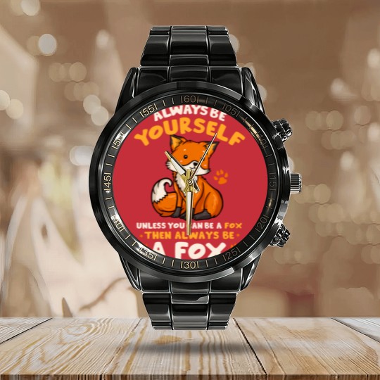 Discover Foxes Calendar Steel Band Watch