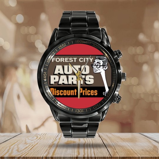 Discover Forest City Auto Parts - Forest City Auto Parts - Calendar Steel Band Watch