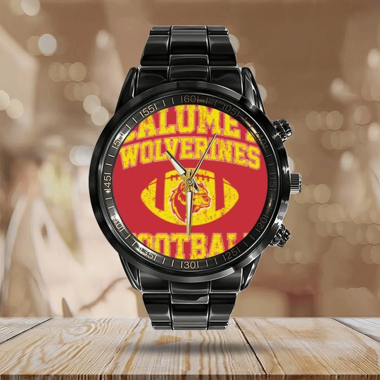 Discover Calumet Wolverines Football - Red Dawn - Calendar Steel Band Watch