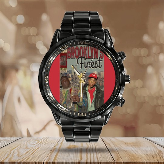 Discover Jay-z and Biggie - Brooklyns Finest Comic Book Art Calendar Steel Band Watch