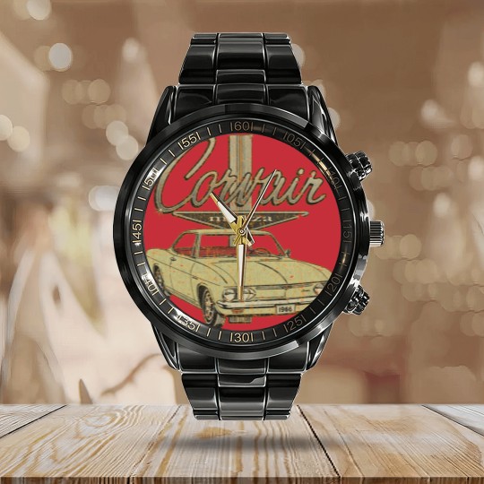 Discover Corvair Monza 1966  Essential Calendar Steel Band Watch