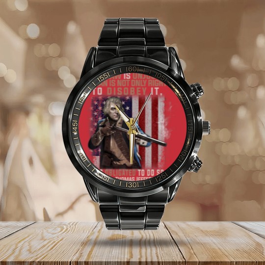 Discover If A Law Is Unjust A Man Is Not Only Right To Diso Calendar Steel Band Watch