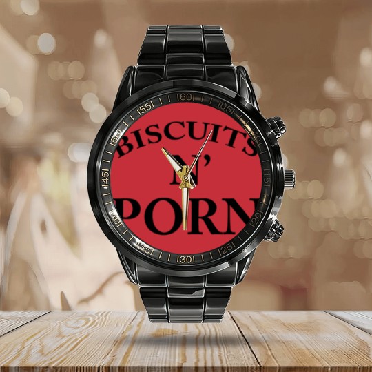 Discover BISCUITS N PORN Calendar Steel Band Watch