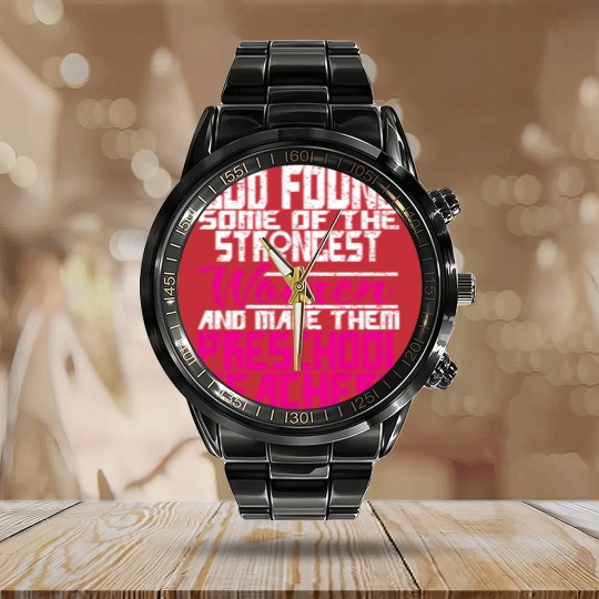 Discover Woman Preschool Teacher Gift Calendar Steel Band Watch
