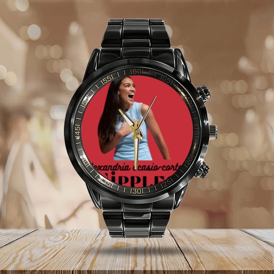 Discover AOC Nipples Alexandria Ocasio-Cortez AOC See Through Calendar Steel Band Watch
