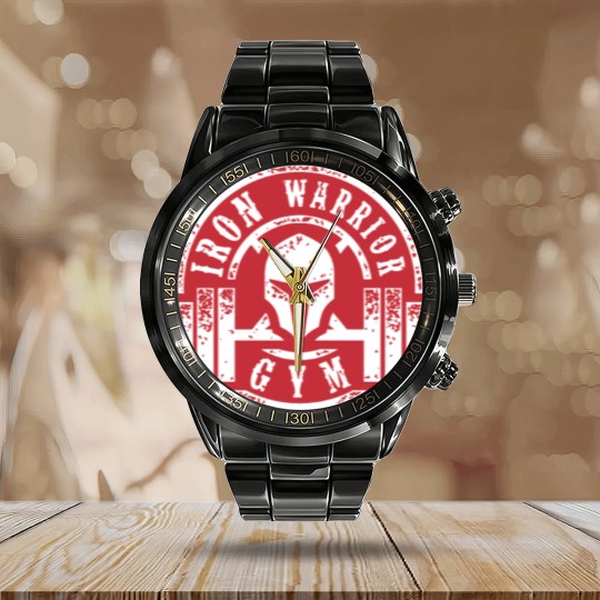 Discover IRON WARRIOR MENS BODYBUILDING GYM MOTIVATION MMA Calendar Steel Band Watch