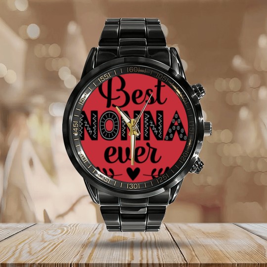 Discover Best Nonna Ever Grandma - Nonna - Calendar Steel Band Watch