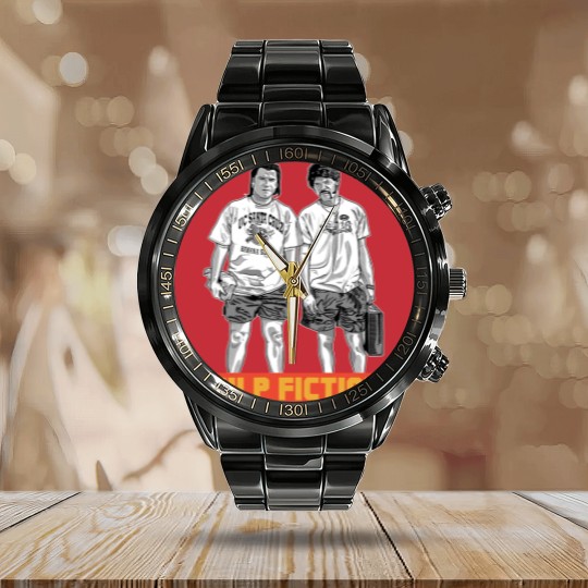 Discover Pulp Fiction Jules and Vincent Calendar Steel Band Watch, Quentin Tarantino Calendar Steel Band Watch