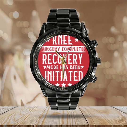Discover Knee Surgery Completed Recovery Mode Calendar Steel Band Watch Gift Rehab Calendar Steel Band Watch Calendar Steel Band Watch