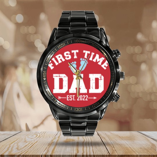 Discover First time dad 2022 Calendar Steel Band Watch