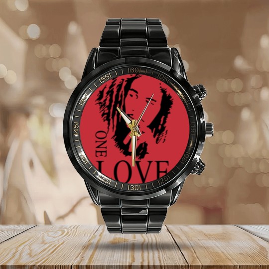 Discover One Love Bob Marley Calendar Steel Band Watch, The Legend Calendar Steel Band Watch
