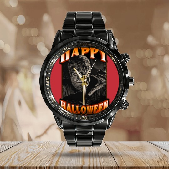 Discover Happy Halloween Wolf Man - Happy Halloween Wolf Man - Calendar Steel Band Watch