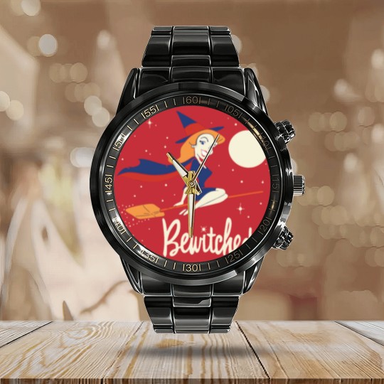 Discover bewitched vintage witchcraft Calendar Steel Band Watch