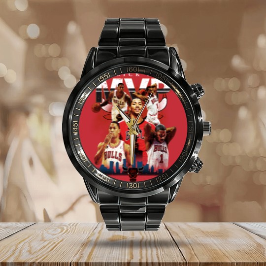 Discover Derrick Rose Vintage Calendar Steel Band Watch