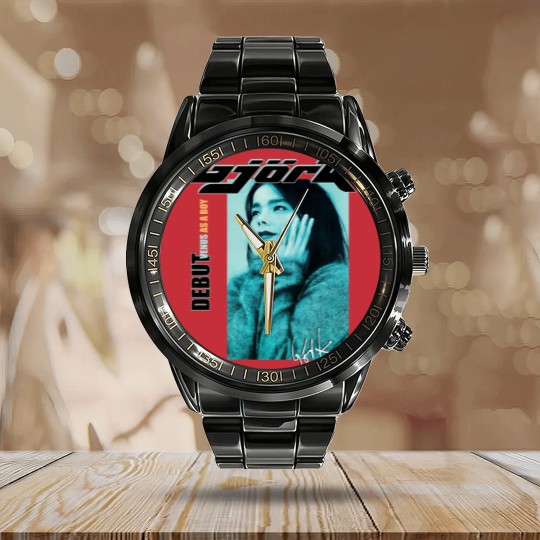 Discover Bjork Venus as a boy Retro Calendar Steel Band Watch, Bjork Venus as a boy Vintage print Calendar Steel Band Watch