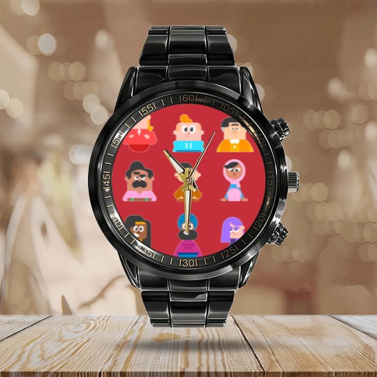 Discover Duolingo Characters   Classic Calendar Steel Band Watch Calendar Steel Band Watch