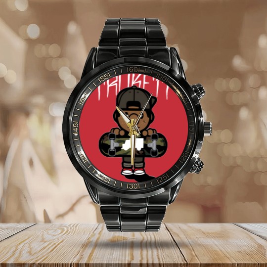 Discover Trukfit Mens Lil Wayne Skate Essential Calendar Steel Band Watch