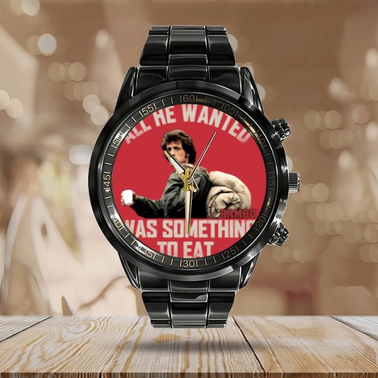 Discover Rambo Something To Eat Calendar Steel Band Watch