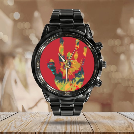Discover Tie Dye Jerry Vintage - Jerry Garcia Hand - Calendar Steel Band Watch