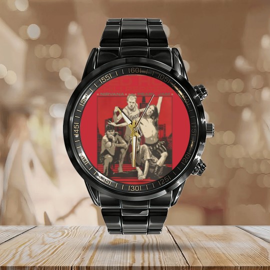 Discover Vintage Retro Red Hot Chili Peppers Concert Graphic Calendar Steel Band Watch, Red Hot Chili Peppers Calendar Steel Band Watch