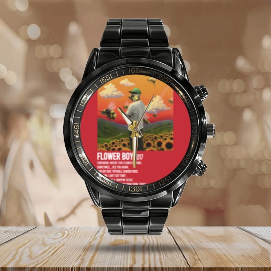 Discover Minimalist Album Music Calendar Steel Band Watch, Tyler Flower Boy Tour Album, Album Music Trend 2023 Calendar Steel Band Watch