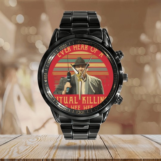 Discover Ever Heard Of A Ritual Killing Ahee Funny Buck Vintage Calendar Steel Band Watch, Uncle Buck Calendar Steel Band Watch
