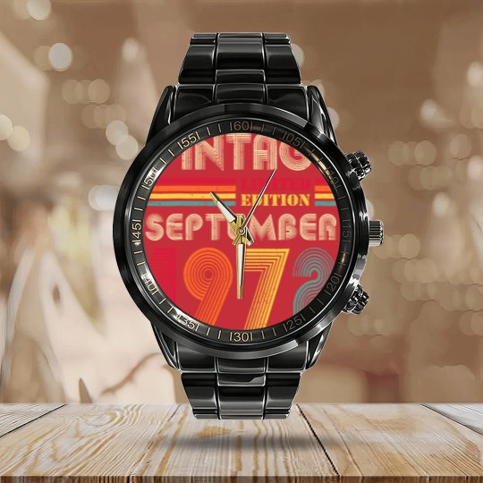 Discover 50 Year Old Vintage September 1972  Calendar Steel Band Watch