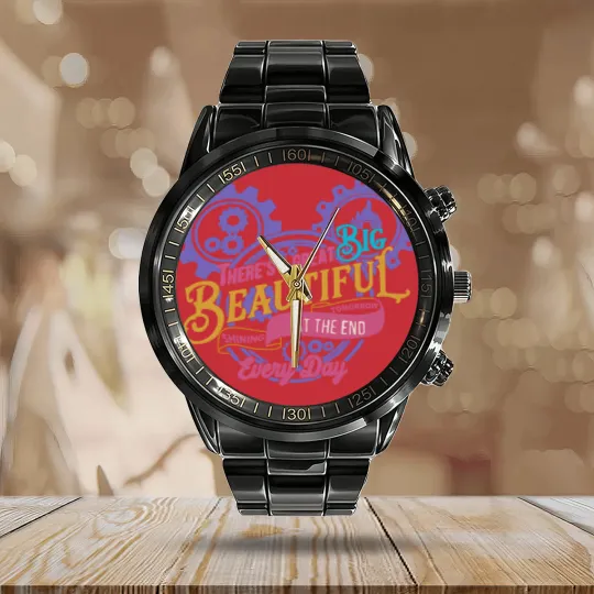 Discover There's A Great Big Beautiful Tomorrow Calendar Steel Band Watch, Carousel of Progress Calendar Steel Band Watch