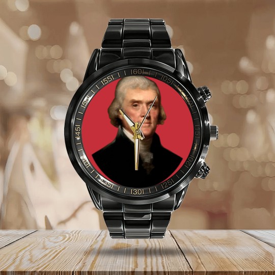Discover Thomas Jefferson - Thomas Jefferson - Calendar Steel Band Watch