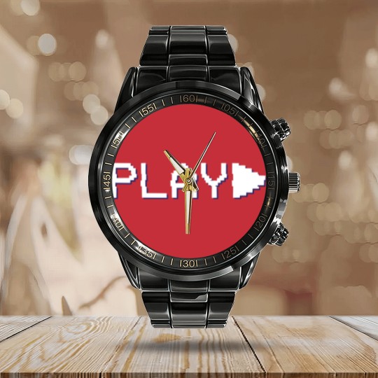 Discover Funny VHS VCR Vintage 90s 80s Calendar Steel Band Watch Gift Calendar Steel Band Watch